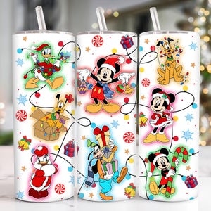 Weihnachtsmaus 20 Unzen Becher Png, Weihnachtsmaus und Freunde Becher 20 Unzen Png, frohe Weihnachten 20 Unzen Tumbler Wrap, Weihnachtskarikatur 20 Unzen