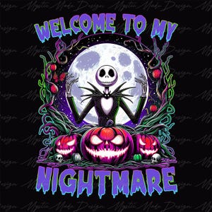 Halloween Nightmare Png, Welcome to My Nightmare Png, Horror Character Png, Halloween Horror Movie Png, Nightmare Couple Png, Digital File