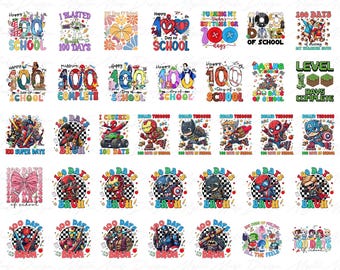 Bundle 70 Designs 100 Days of School Png, Happy 100 Days Of School Png, 100 Days Coquette Png, 100 Days Bruh Png, Teacher Png,Back to School