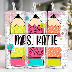 Custom Name Teacher 20oz Tumbler Png, Teacher Life Tumbler 20oz Png, Teacher 20 oz Tumbler Wrap, Back to School 20 oz Skinny Tumbler Png