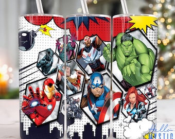 Gobelet super-héros 20 oz Png, Gobelet personnages de films 20 oz Png, Emballage de gobelet héros 20 oz, Personnages de film 20 oz Png