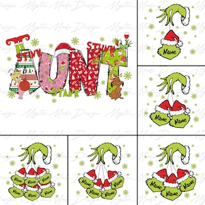 Benutzerdefinierte Weihnachtstante Bis zu 8 Kindernamen Png, Weihnachten Mama Png, Frohe Weihnachten Png, Weihnachtscharakter Png, Retro Weihnachten Sublimation