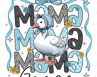 Coquette maman oie png, maman idiote png, oie maman png, fleur d'oie Png, oie fête des mères png, oie florale png, cadeau de fête des mères