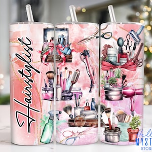 Hairstylist 20oz Tumbler Png, Hairdresser Tumbler 20oz Png, Hair Hustler 20 oz Tumbler Wrap, Hairstyling 20 oz Skinny Tumbler Png, Hair Boss