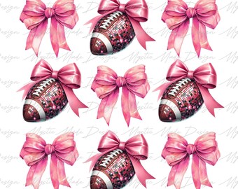 Coquette Football png, Football Bow png, Football mom png, Football png, Game Day Png, Fall Football png, Football Season Png, Sports png