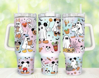 Halloween Mouse Ghost 40oz Tumbler Png, Horror Characters Tumbler 40oz Png, Halloween 40 oz Tumbler Wrap, Halloween Mouse 40 oz Tumbler Png