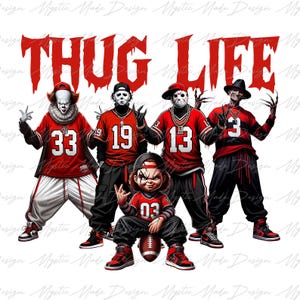 Personajes de terror de Thug Life Png, Halloween aterrador Png, Amigos de terror Png, Camiseta de Halloween Png, Personajes de Halloween, Halloween de moda Png