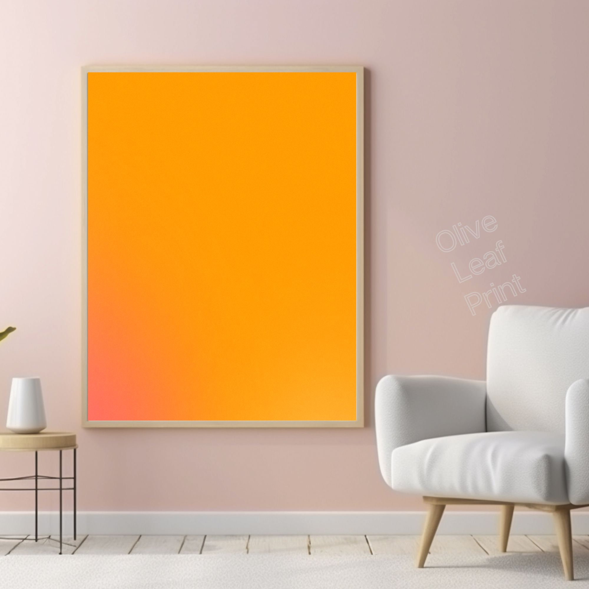 Peach Gradient Positive Aura Poster Set, Spiritual Wall Art, Pink and Peach Aura Colors ...
