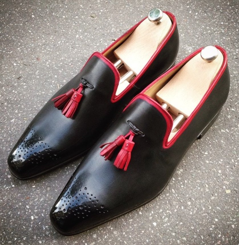 Shows for Men Red Bottom Loafers Shoes Men Designer Shoes Leather Slip-on  Black Red Shoes Men Wedding Party Formal Free Shipping