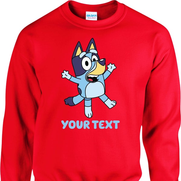 Bluey And Bingo Jumper, Bluey Bingo Puppy Cartoon Character, Animation Sweatshirt, Bluey Birthday Jumper, Adults, Unisex, Kids Top.