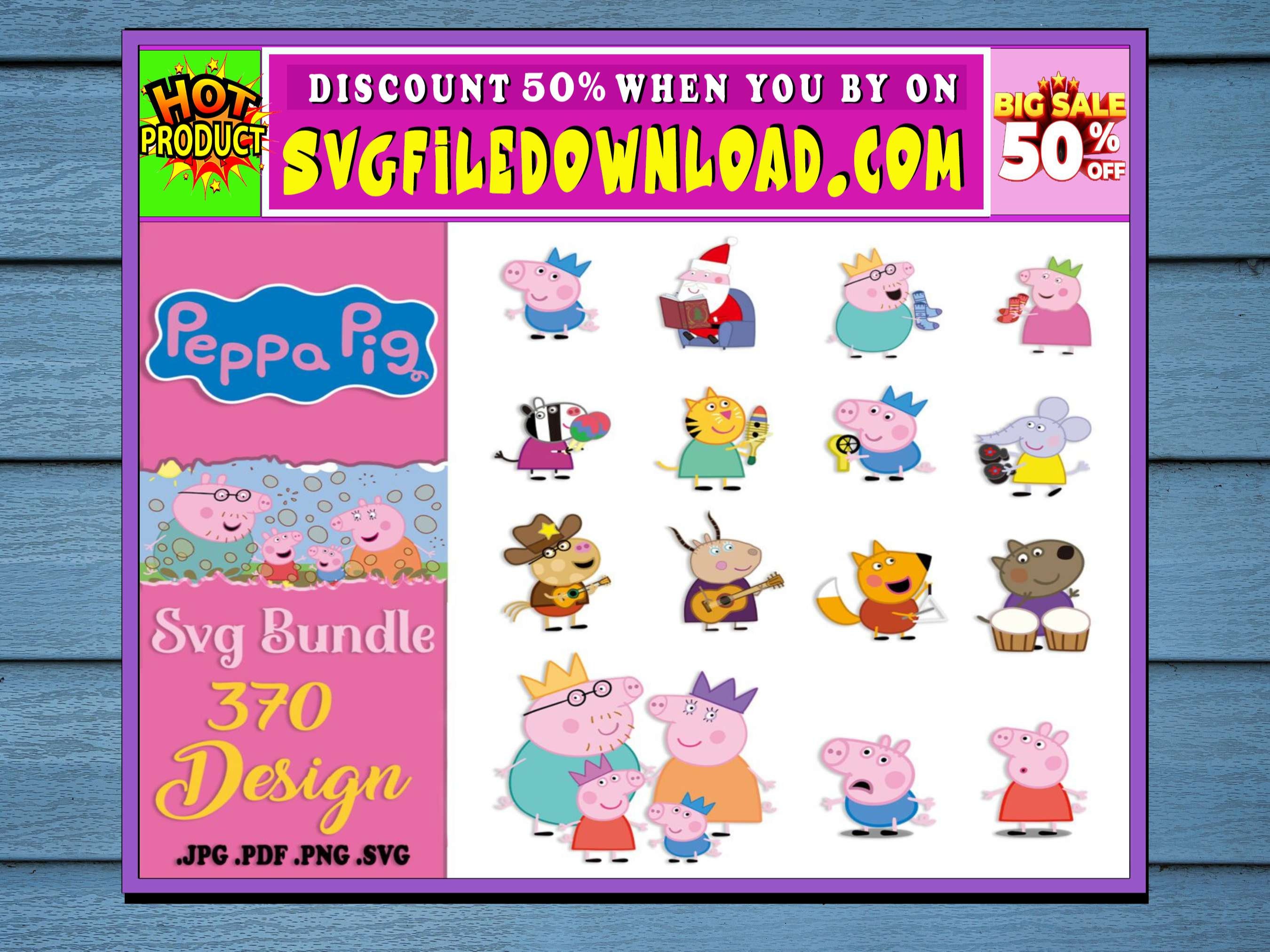 SVG Files for Cricut Peppa Pig Svg Bundle Peppa Pig Vector - Etsy