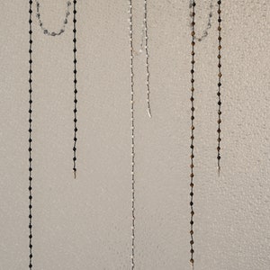 Black Onyx Mala Necklace, Sterling Silver Tooth Choker, Boho Beaded Anklet image 14