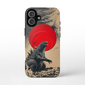 Kaiju Godzilla MagSafe Phone Case tough iPhone 16 pro max, 16 plus, 15 pro max, 15 plus, 14 Pro Max Japanese monster cell cover