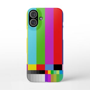 Étui pour téléphone mince et coloré à rayures pour cartes de test pour iPhone 16 15 14 13 12 11 Max Plus, Samsung S23 S22 S21 S20 aux lignes colorées