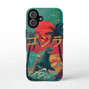 Godzilla Kaiju Tough Premium phone case, iPhone 16 15 14 13 12 11 pro plus, Samsung S25 S24 S23 S22 S21 S20 ultra, monster cell phone cover