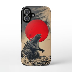 Godzilla Kaiju Tough Premium phone case, iPhone 16 15 14 13 12 11 pro plus, Samsung S25 S24 S23 S22 S21 S20 ultra, monster cell phone cover