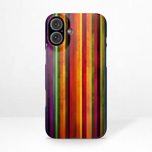 Slim telefoonhoesje Colored Lines, iPhone 16 15 14 13 12 11 Max Pro Plus, Samsung S24 S23 S22 S21 S20 Ultra plus, kleurrijke kliksluiting