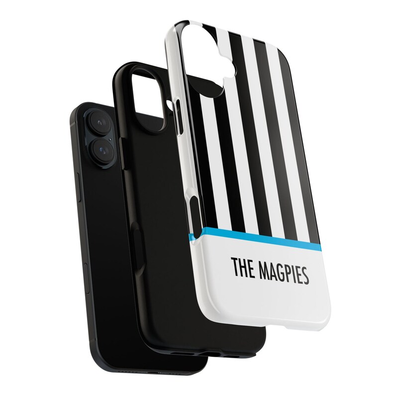 Newcastle United Phone Case, The Magpies iPhone Case, Black and White Stripes Samsung Cover, Toon Army Gift, Tough MagSafe Slim iPhone 17 image 8