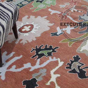 Handmade Rustic Rug – Colorful Wool Area Rug | Modern Turkish Knots Rugs Carpet For Living Room, Bed Room Kids Room Hall Way 8x10 9x12 10x14
