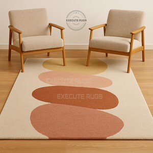 Hand-Tufted Wool Area Rug: Modern Off-White Plush Carpet