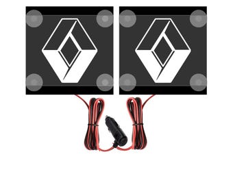 RENAULT LED-Schild: Graviertes Leuchtschild (2er-Set)