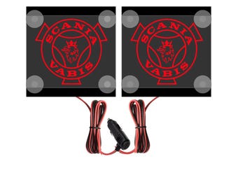 Scania VABIS Corner LED-Platte - 2x 15 x 15 cm - 12V, 24V lkw