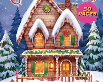 Páginas para colorear navideñas: Edición Casa Navideña Acogedora