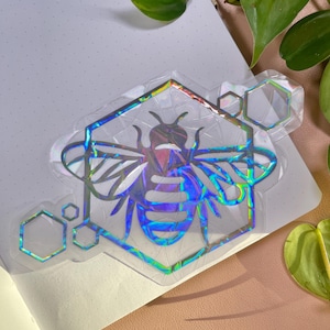 Sonnenfänger, Bienen Sticker, Regenbogen, wählbar 3 Varianten, holo, Sonnenfänger, Hummel, Fenster Bild, Fenster Folie, Fenster Aufkleber