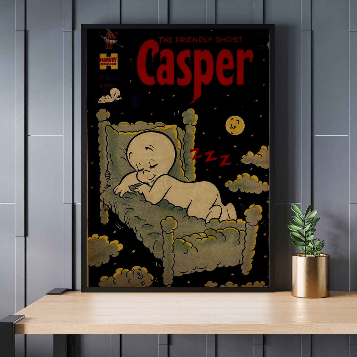 Casper the Friendly Ghost Inspired Digital Art,printable Wall Art ...