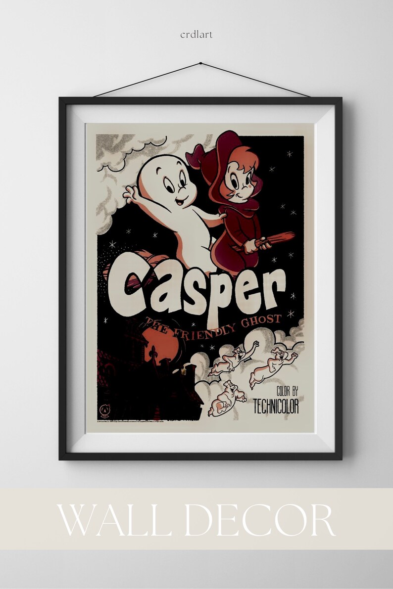 Casper : the Friendly Ghost Inspired Digital Art,printable Wall Art ...
