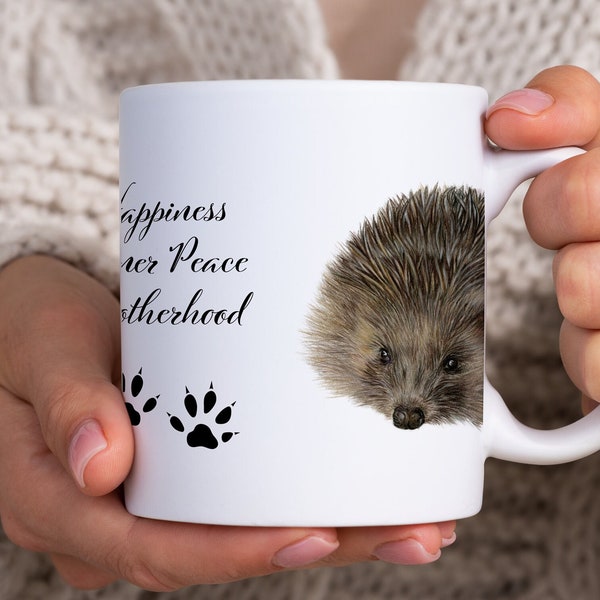 Hedgehog mug, Cute Hedgehog, Hedgehog lovers, Spritiual gift, 11oz 15oz Ceramic mug