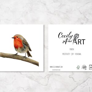 Rotkehlchen Karte, Vogel Geburtstagskarte, Winter Rotkehlchen, Grußkarten, Vögel, Geschenke für sie, Geschenke für ihn, spirituelle Karte