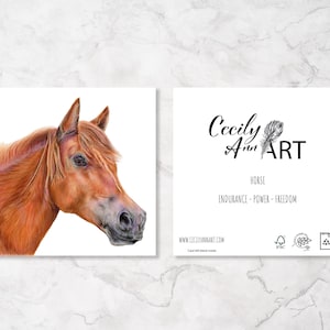 Horse birthday card, blank greeting cards, Horse gifts, Horse prints, Spiritual card
