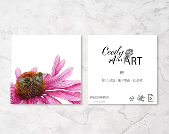 Bee birthday card, greeting cards, Bee gifts, Bee lovers card, Spiritual gift