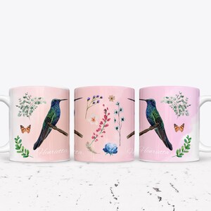 Personalized mug, Hummingbird Mug, Personalized Gift, Custom Name Cup, Coffee Mug Gift for Her, 15OZ/11OZ