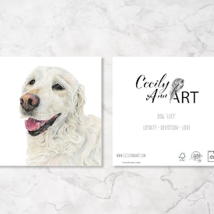 Biglietto di compleanno per cani, Arte per cani, Biglietti di auguri vuoti, Biglietto spirituale