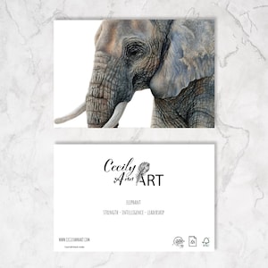 Elefant Geburtstagskarte, Elefant Geschenke, leere Grußkarten, Elefantendrucke, spirituelle Karte