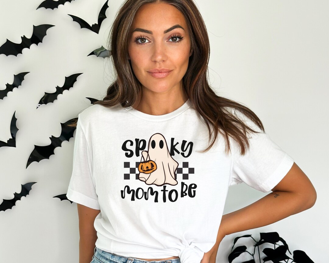 Spooky Mom to Be Tshirt, Halloween Pregnancy Reveal T Shirt, Maternity