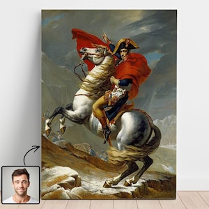 Anpassat Napoleon Bonaparte-porträtt från foto, renässansporträtt, gör mig kunglig, viktorianskt porträtt, Napoleon Bonaparte, gör mig kunglig