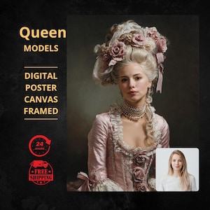 Custom royal queen Portrait from Photo, Renaissance Portrait, turn me royal, victorian portrait, napoleon, king and queen, make me royal