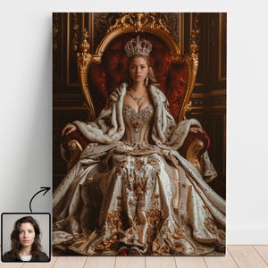 Custom royal queen/princess Portrait from Photo, Renaissance Portrait, turn me royal, princess portrait, king and queen, make me royal