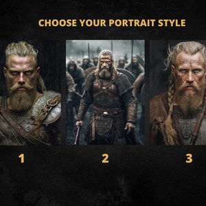 Homme viking personnalisé à partir d'une photo, portrait viking, cadeaux viking, Ragnar, Lagertha, portrait à partir d'une photo, portrait historique, peinture sur commande