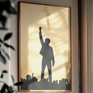 Black Power Fist Art - Social Justice Protest Art Print, Revolutionary Activist Silhouette, Political Statement Wall Decor