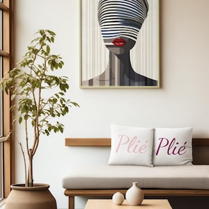 Optical Illusion Art Print: Afrocentric Woman, Red Lips, Modern Wall Decor image 8