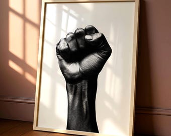Black Power Fist Art Print: Activist, Civil Rights Movement Decor