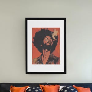 Impression d'art portrait du roi noir : décoration d'intérieur masculine afrocentrique image 8