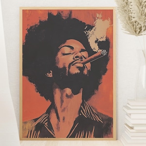 Impression d'art portrait du roi noir : décoration d'intérieur masculine afrocentrique image 9