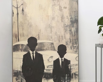 Black Excellence Art Print: Vintage Afrocentric Sophisticated Men