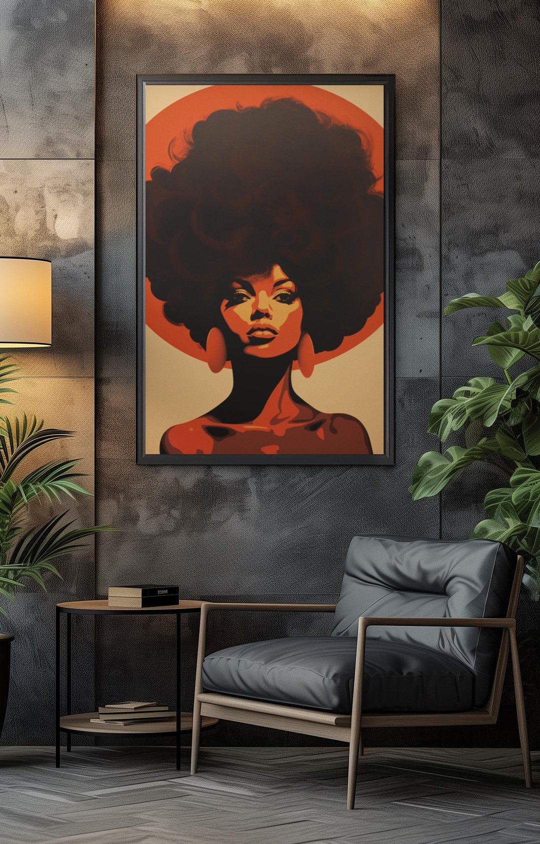 Black Women Art African American Wall Decor Powerful Afro Strong Unique ...