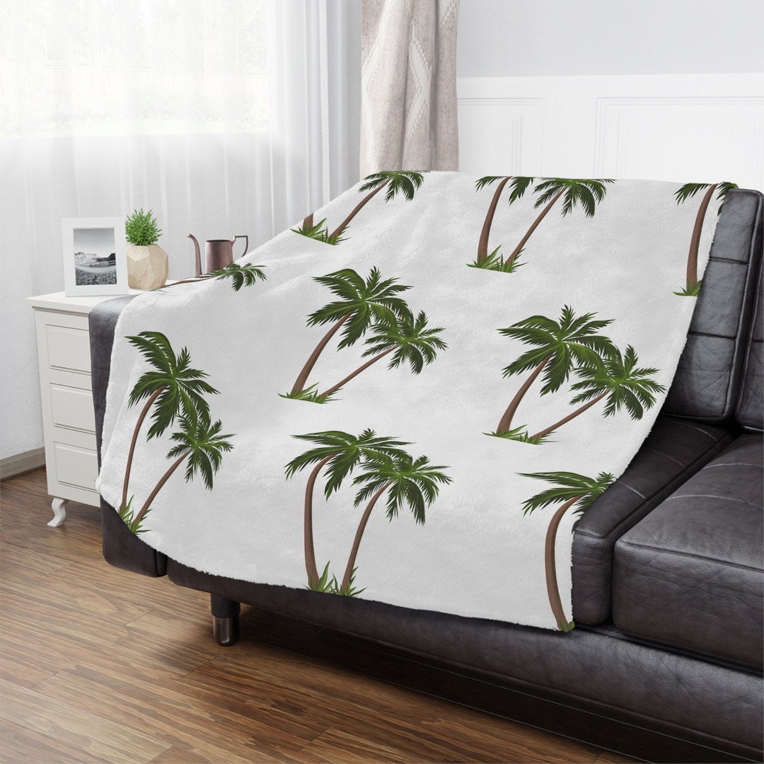 Blanket Blankets Soft Blanket Throws Palm Tree Blanket Etsy